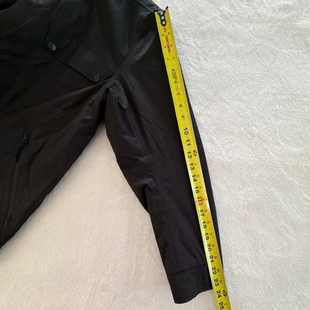The North Face Mens Small Insulated Hooded Parka Jacket Black Zip Up